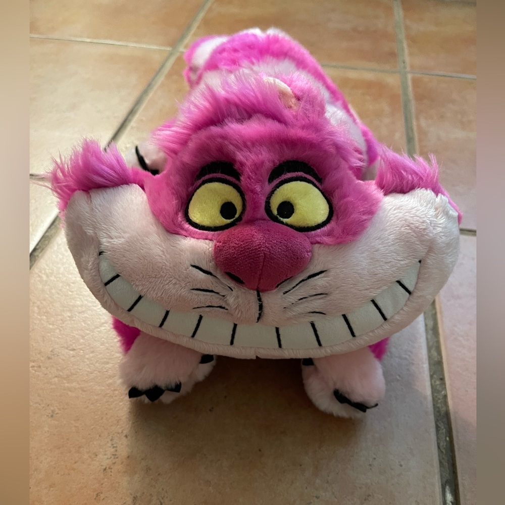 Disney Cheshire Cat Plush - Pink and White